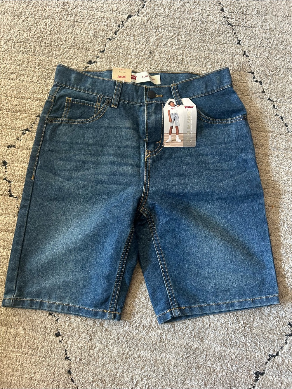 Levi's Boy’s Blue Denim Shorts - Classic Slim Fit